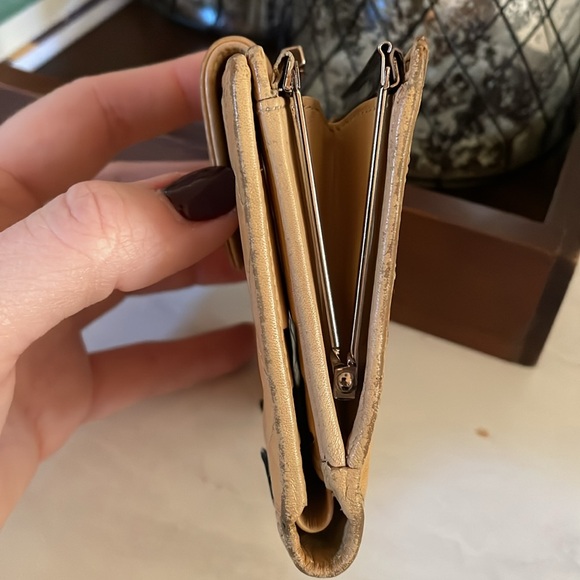 Chanel Quilted Black Tan Vintage Wallet As Is CC Authentic - Picture 5 of 17